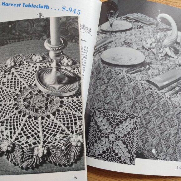 Doilies Pattern Booklets Crochet Knit Hairpin Lace Tatted Placemats Tablecloths - Picture 7 of 9